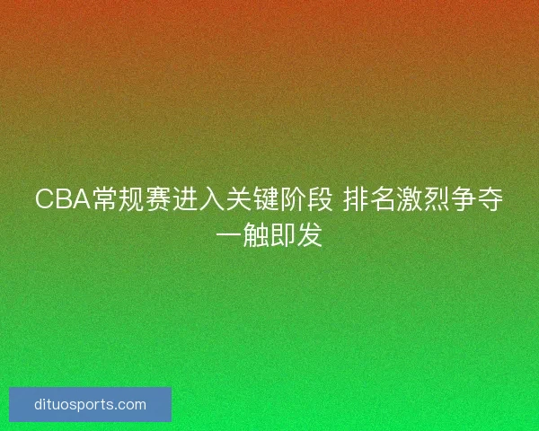 CBA常规赛进入关键阶段 排名激烈争夺一触即发