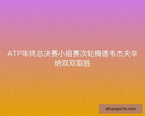 ATP年终总决赛小组赛次轮梅德韦杰夫辛纳双双取胜