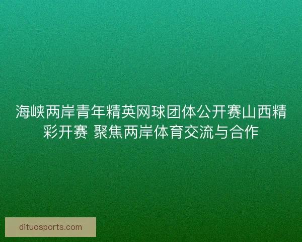 海峡两岸青年精英网球团体公开赛山西精彩开赛 聚焦两岸体育交流与合作