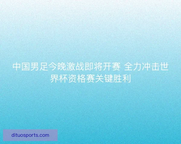中国男足今晚激战即将开赛 全力冲击世界杯资格赛关键胜利
